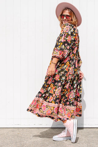 Aviva Boho Dress - Black