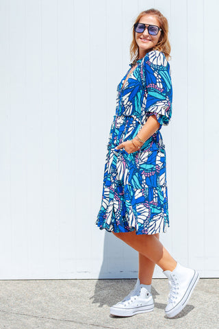 Azure Shirt Dress