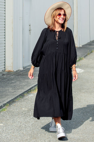 Classic Boho Dress - Black