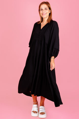 Classic Boho Dress - Black