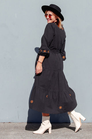 Luna Midi Dress - Black