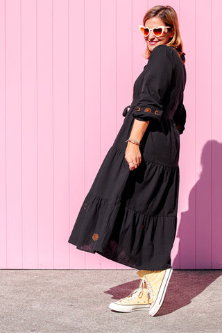 Luna Midi Dress - Black