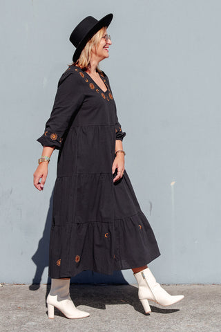 Luna Midi Dress - Black