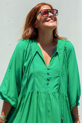 Classic Boho Dress - Green