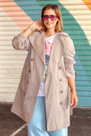 Brighton Trench - Taupe