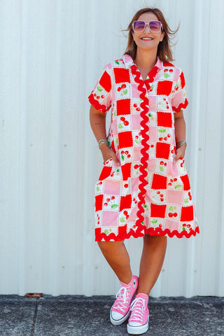 Cherry Shirt Dress