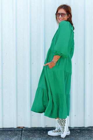 Classic Boho Dress - Green