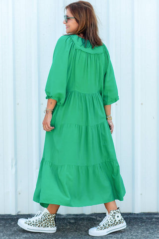 Classic Boho Dress - Green