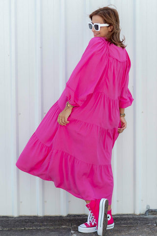 Classic Boho Dress - Pink