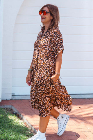 Izzy Kaftan - Taupe Leopard