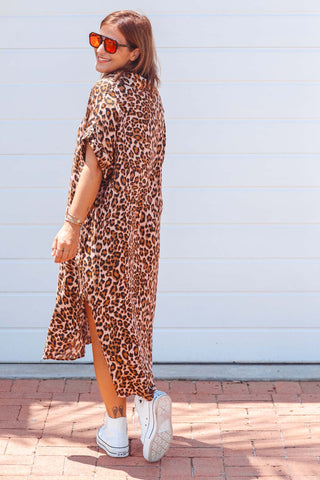 Izzy Kaftan - Taupe Leopard