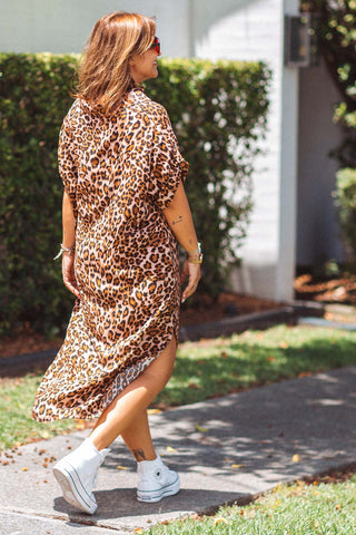 Izzy Kaftan - Taupe Leopard