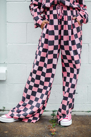 Miami Pants - Pink Check