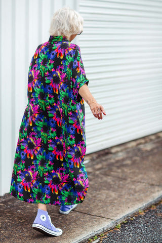 Mika Dress - Neon Floral