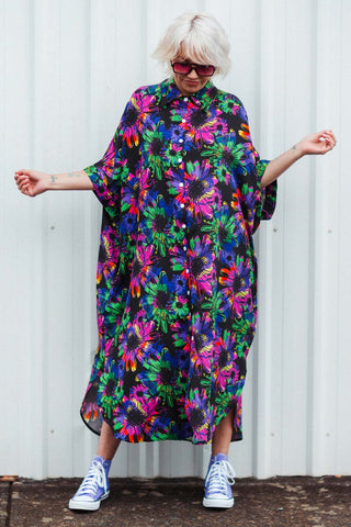 Mika Dress - Neon Floral