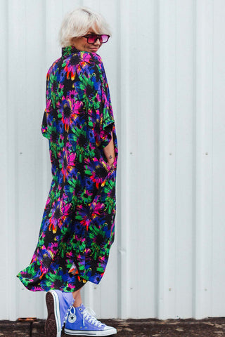 Mika Dress - Neon Floral