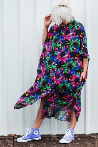 Mika Dress - Neon Floral