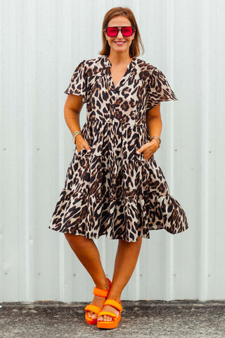 Mila Dress - Classic Leopard