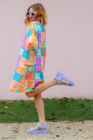 SS Shift Dress - Technicolour Pastel