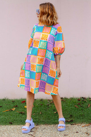 SS Shift Dress - Technicolour Pastel