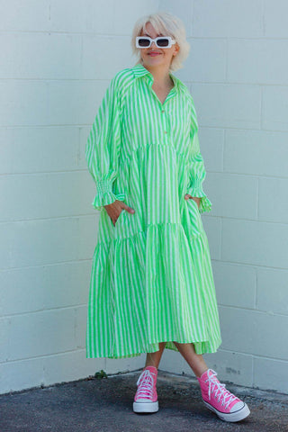 Winnie Dress - Neon Green