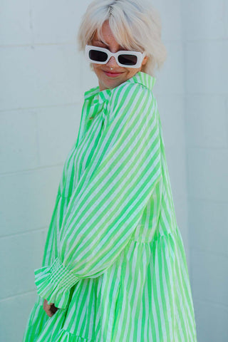 Winnie Dress - Neon Green