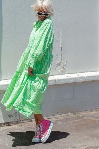 Winnie Dress - Neon Green