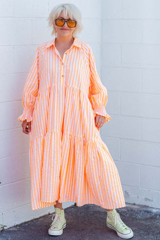 Winnie Dress - Neon Orange