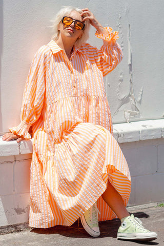 Winnie Dress - Neon Orange