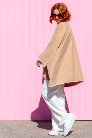 Woodstock Poncho - Camel