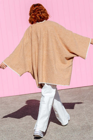 Woodstock Poncho - Camel