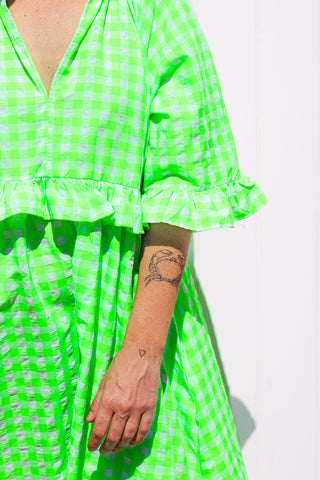 Freya Dress - Neon Green