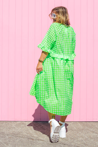 Freya Dress - Neon Green