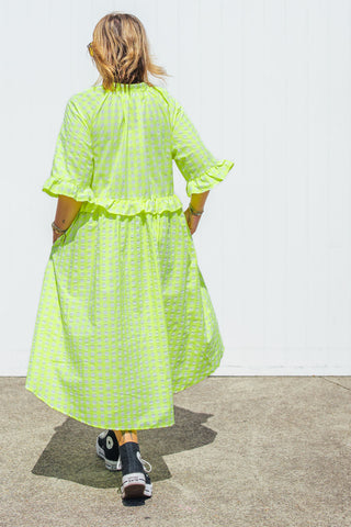 Freya Dress - Neon Yellow