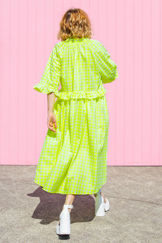 Freya Dress - Neon Yellow