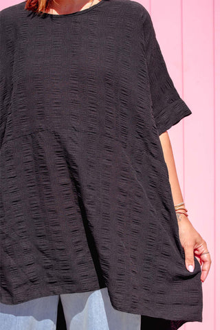 Luxe Drape Top - Black